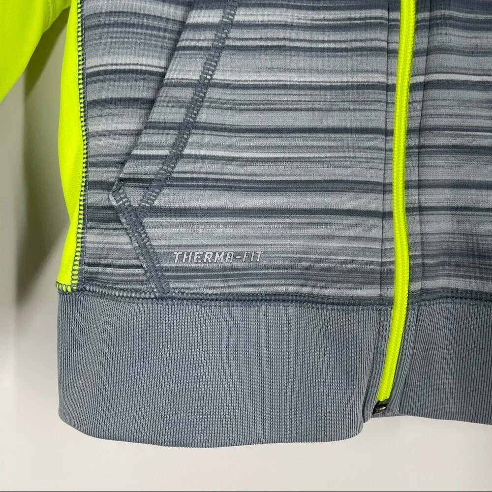 Nike Therma Fit Grey Striped neon Full Zip